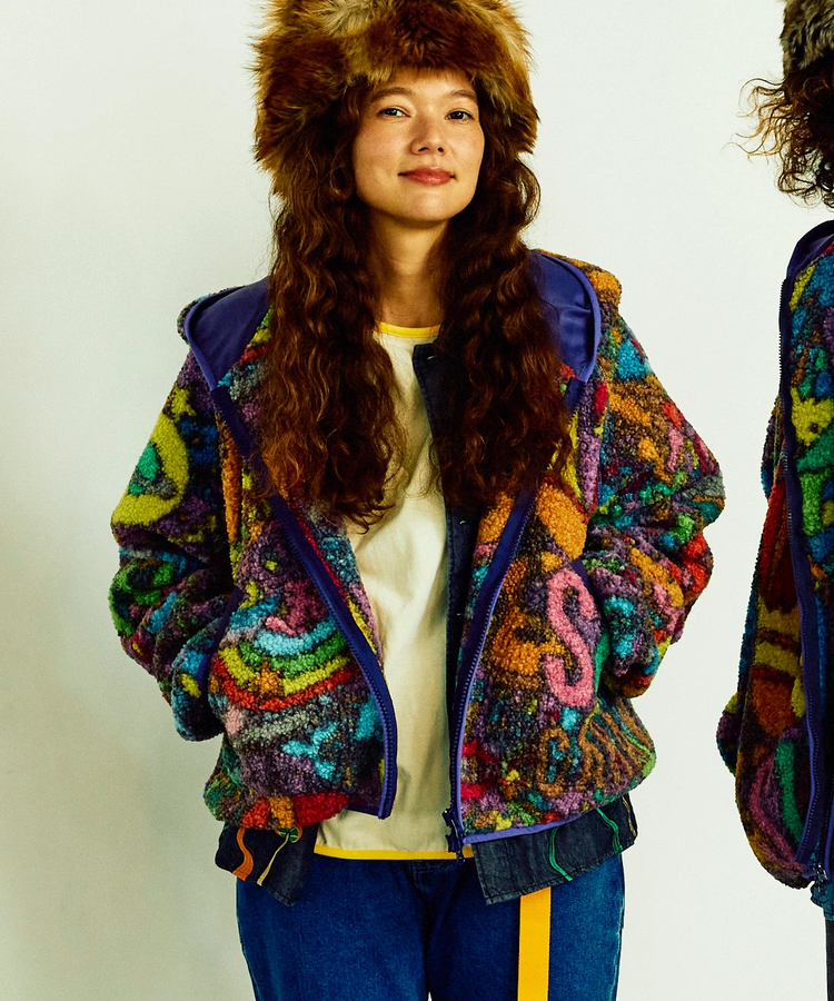 go slow caravan(ゴースローキャラバン) |サイケボアZIPミドルフーディー (WOMENS)