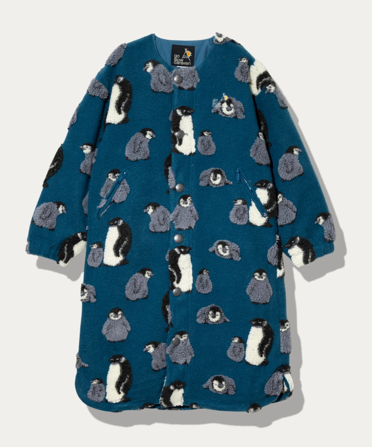 go slow caravan(ゴースローキャラバン) |オリジナルジャガードボアノーカラーコンチョコート (WOMENS)