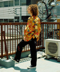 go slow caravan(ゴースローキャラバン) |ブロード総柄プリントR/Gシャツ (MENS/WOMENS)