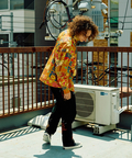 go slow caravan(ゴースローキャラバン) |ブロード総柄プリントR/Gシャツ (MENS/WOMENS)