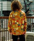 go slow caravan(ゴースローキャラバン) |ブロード総柄プリントR/Gシャツ (MENS/WOMENS)