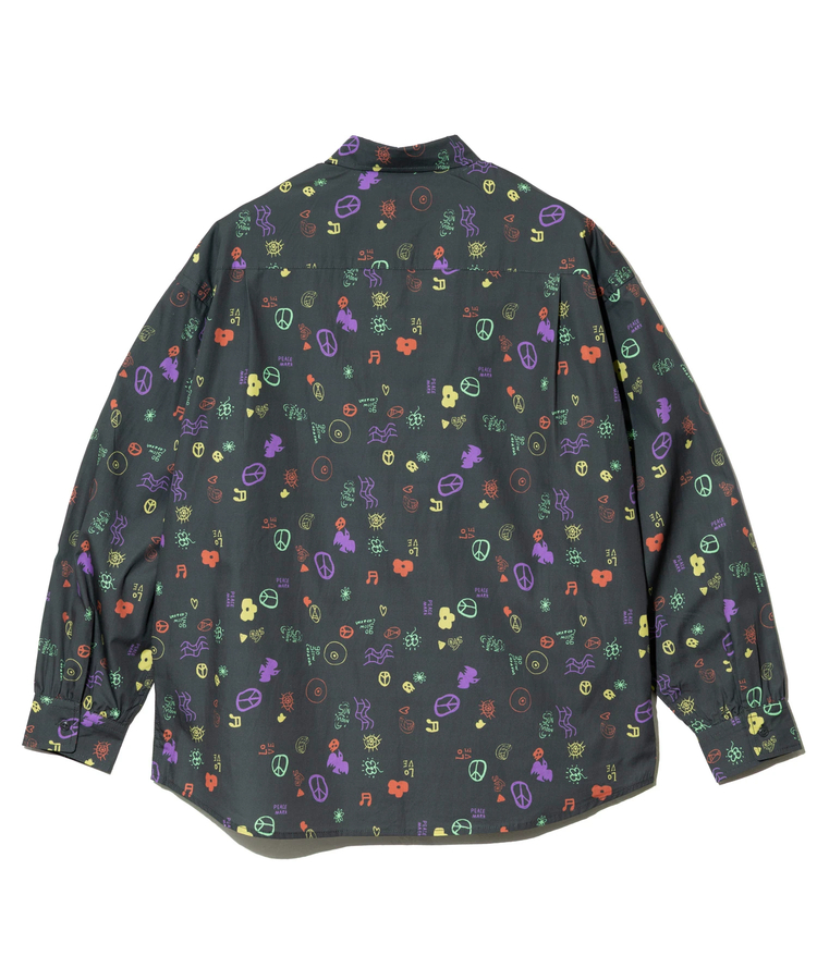 go slow caravan(ゴースローキャラバン) |ブロード総柄プリントR/Gシャツ (MENS/WOMENS)