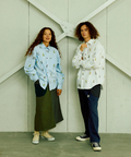 go slow caravan(ゴースローキャラバン) |オックス総柄プリントR/Gシャツ (MENS/WOMENS)