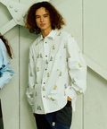 go slow caravan(ゴースローキャラバン) |オックス総柄プリントR/Gシャツ (MENS/WOMENS)