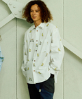 go slow caravan(ゴースローキャラバン) |オックス総柄プリントR/Gシャツ (MENS/WOMENS)