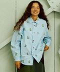 go slow caravan(ゴースローキャラバン) |オックス総柄プリントR/Gシャツ (MENS/WOMENS)