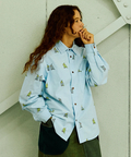 go slow caravan(ゴースローキャラバン) |オックス総柄プリントR/Gシャツ (MENS/WOMENS)