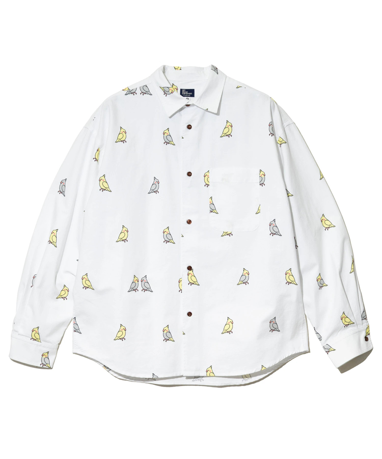 go slow caravan(ゴースローキャラバン) |オックス総柄プリントR/Gシャツ (MENS/WOMENS)