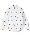 go slow caravan(ゴースローキャラバン) |オックス総柄プリントR/Gシャツ (MENS/WOMENS)
