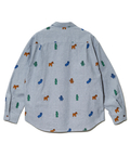 go slow caravan(ゴースローキャラバン) |オックス総柄プリントR/Gシャツ (MENS/WOMENS)