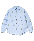 go slow caravan(ゴースローキャラバン) |オックス総柄プリントR/Gシャツ (MENS/WOMENS)