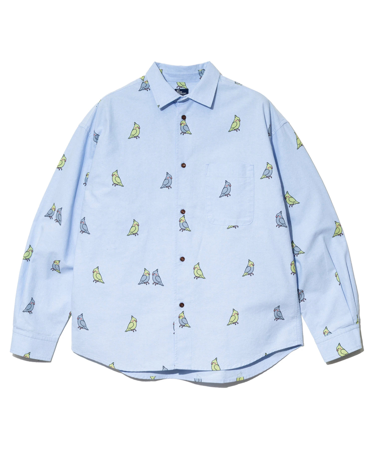 go slow caravan(ゴースローキャラバン) |オックス総柄プリントR/Gシャツ (MENS/WOMENS)