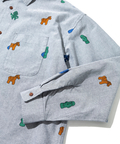 go slow caravan(ゴースローキャラバン) |オックス総柄プリントR/Gシャツ (MENS/WOMENS)