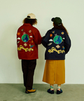 go slow caravan(ゴースローキャラバン) |針抜きストライプ刺繍コーチJKT (MENS)