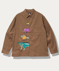 go slow caravan(ゴースローキャラバン) |コーデュロイ前立て刺繍R/Gシャツ (MENS/WOMENS)