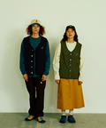 go slow caravan(ゴースローキャラバン) |無地×総柄リバーシブルパディングベスト (MENS)