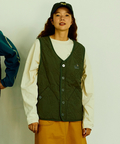 go slow caravan(ゴースローキャラバン) |無地×総柄リバーシブルパディングベスト (MENS)