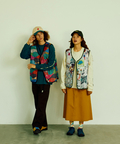 go slow caravan(ゴースローキャラバン) |無地×総柄リバーシブルパディングベスト (MENS)