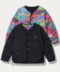 go slow caravan(ゴースローキャラバン) | 無地×総柄リバーシブルパディングカーデ (MENS/WOMENS)