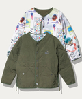 go slow caravan(ゴースローキャラバン) | 無地×総柄リバーシブルパディングカーデ (MENS/WOMENS)