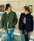 go slow caravan(ゴースローキャラバン) | 無地×総柄リバーシブルパディングカーデ (MENS/WOMENS)