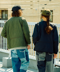 go slow caravan(ゴースローキャラバン) | 無地×総柄リバーシブルパディングカーデ (MENS/WOMENS)