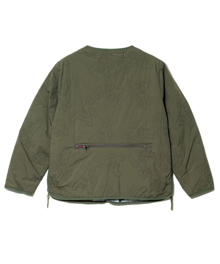 go slow caravan(ゴースローキャラバン) | 無地×総柄リバーシブルパディングカーデ (MENS/WOMENS)