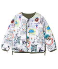 go slow caravan(ゴースローキャラバン) | 無地×総柄リバーシブルパディングカーデ (MENS/WOMENS)