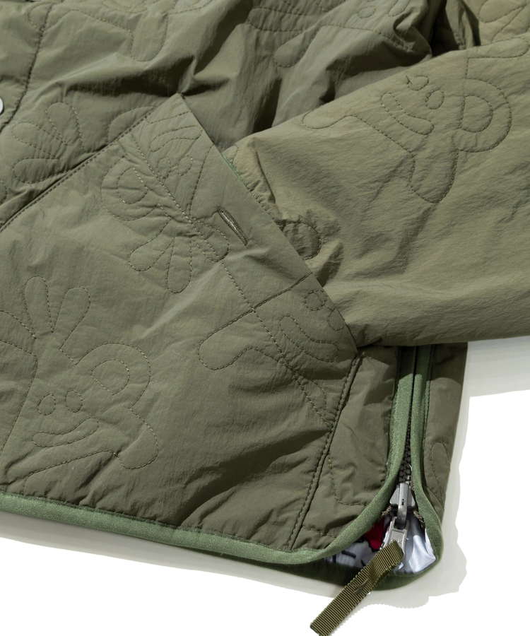 go slow caravan(ゴースローキャラバン) | 無地×総柄リバーシブルパディングカーデ (MENS/WOMENS)