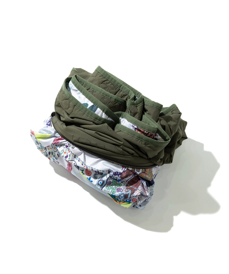go slow caravan(ゴースローキャラバン) | 無地×総柄リバーシブルパディングカーデ (MENS/WOMENS)