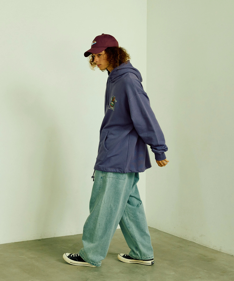 go slow caravan(ゴースローキャラバン) |カラーネップデニムカーブパンツ (MENS/WOMENS)