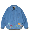 go slow caravan(ゴースローキャラバン) |デニムパネル刺繍シャツJKT (MENS)
