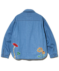 go slow caravan(ゴースローキャラバン) |デニムパネル刺繍シャツJKT (MENS)