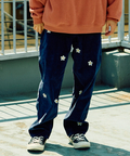 go slow caravan(ゴースローキャラバン) |ストレッチコーデュロイお花刺繍パンツ (MENS/WOMENS)