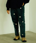 go slow caravan(ゴースローキャラバン) |ストレッチコーデュロイお花刺繍パンツ (MENS/WOMENS)