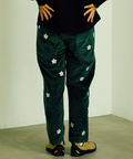 go slow caravan(ゴースローキャラバン) |ストレッチコーデュロイお花刺繍パンツ (MENS/WOMENS)
