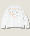 go slow caravan(ゴースローキャラバン) |USA/C スクエアLOGOバックプリントミドル LSTEE (WOMENS)