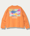 go slow caravan(ゴースローキャラバン) |USA/C スクエアLOGOバックプリントミドル LSTEE (WOMENS)