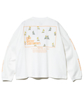 go slow caravan(ゴースローキャラバン) |USA/C スクエアLOGOバックプリントミドル LSTEE (WOMENS)