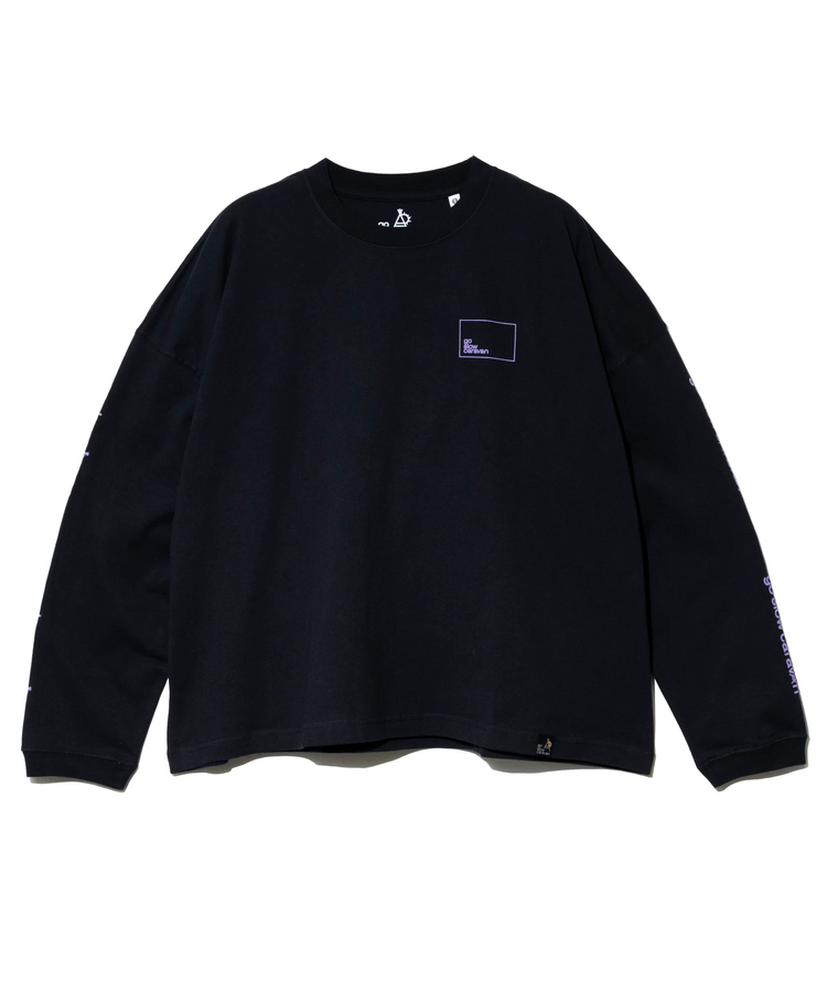 go slow caravan(ゴースローキャラバン) |USA/C スクエアLOGOバックプリントミドル LSTEE (WOMENS)