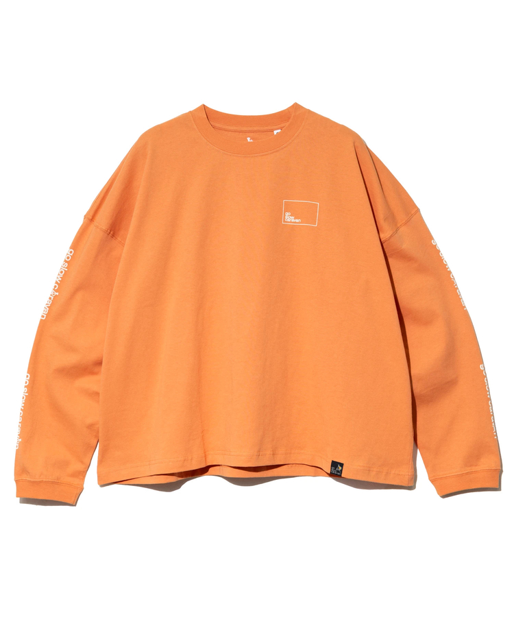 go slow caravan(ゴースローキャラバン) |USA/C スクエアLOGOバックプリントミドル LSTEE (WOMENS)