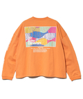 go slow caravan(ゴースローキャラバン) |USA/C スクエアLOGOバックプリントミドル LSTEE (WOMENS)