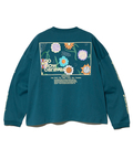 go slow caravan(ゴースローキャラバン) |USA/C スクエアLOGOバックプリントミドル LSTEE (WOMENS)