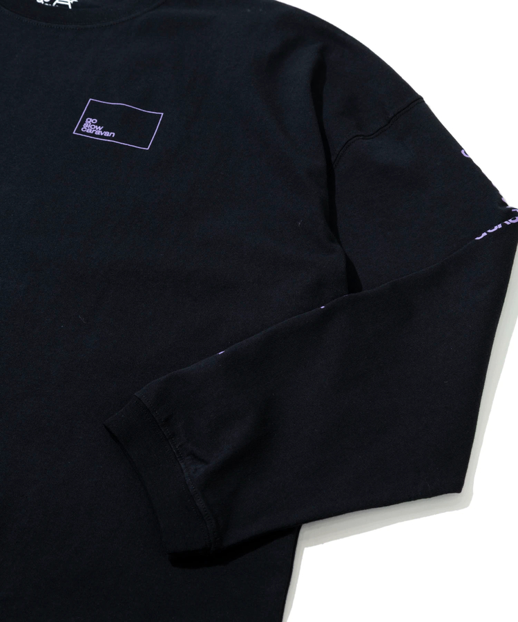 go slow caravan(ゴースローキャラバン) |USA/C スクエアLOGOバックプリントミドル LSTEE (WOMENS)
