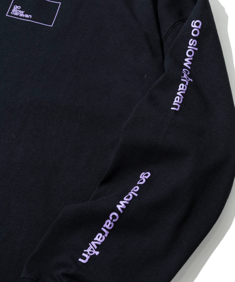 go slow caravan(ゴースローキャラバン) |USA/C スクエアLOGOバックプリントミドル LSTEE (WOMENS)