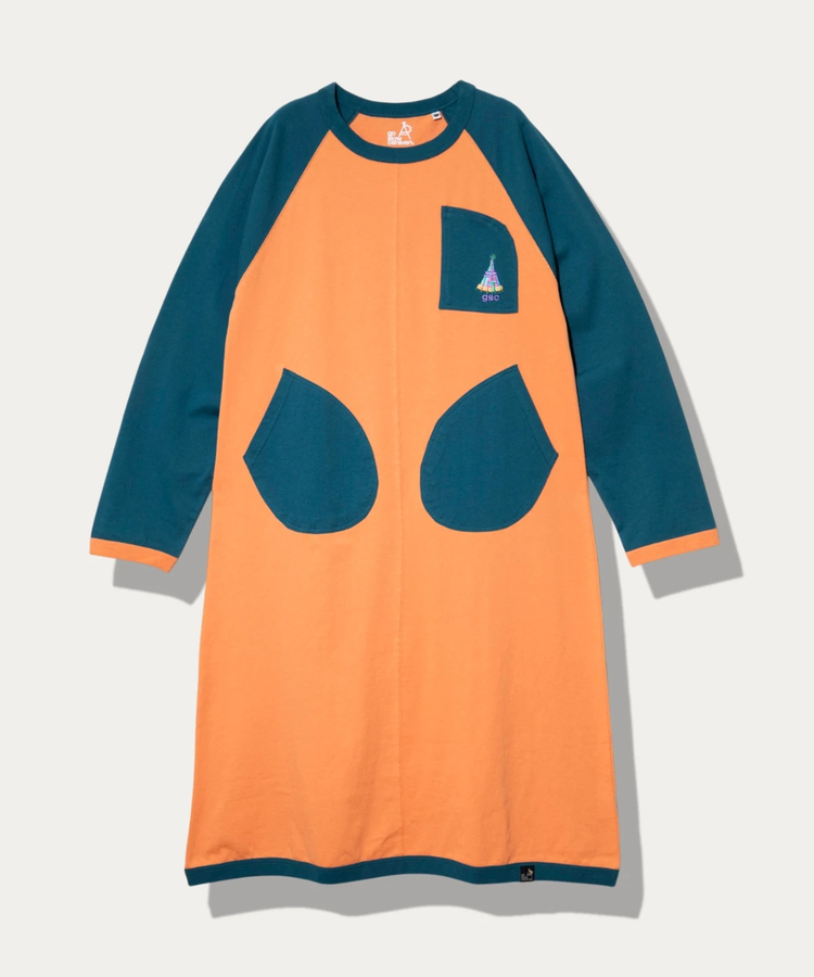 go slow caravan(ゴースローキャラバン) |USA/Cラグランロングスリーブワンピース (WOMENS)