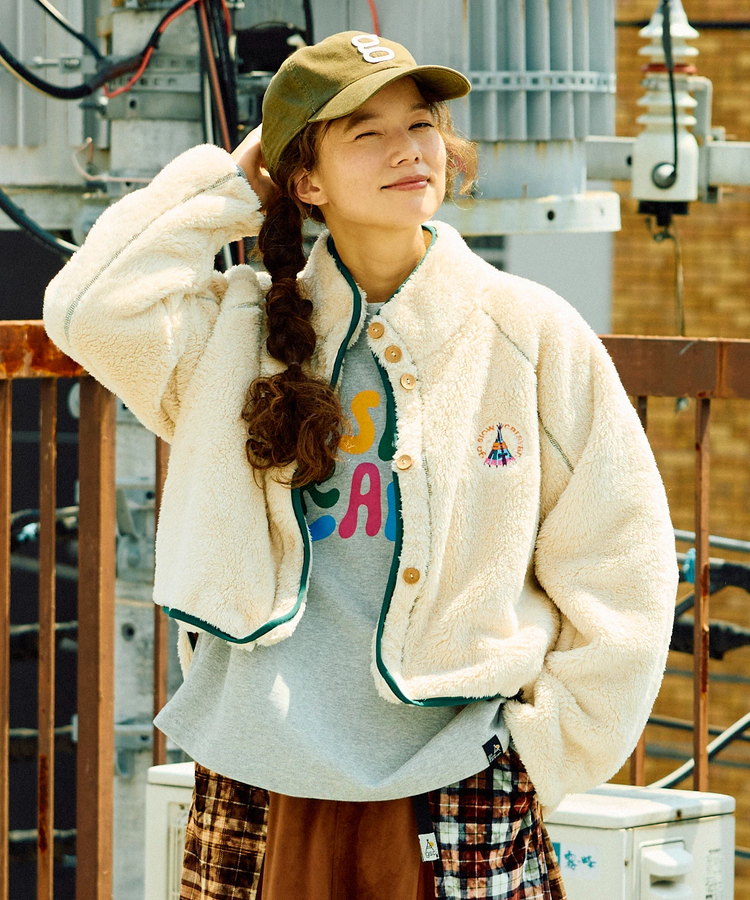 go slow caravan(ゴースローキャラバン) |ふわふわファーフリーススタンドジャケット (WOMENS)