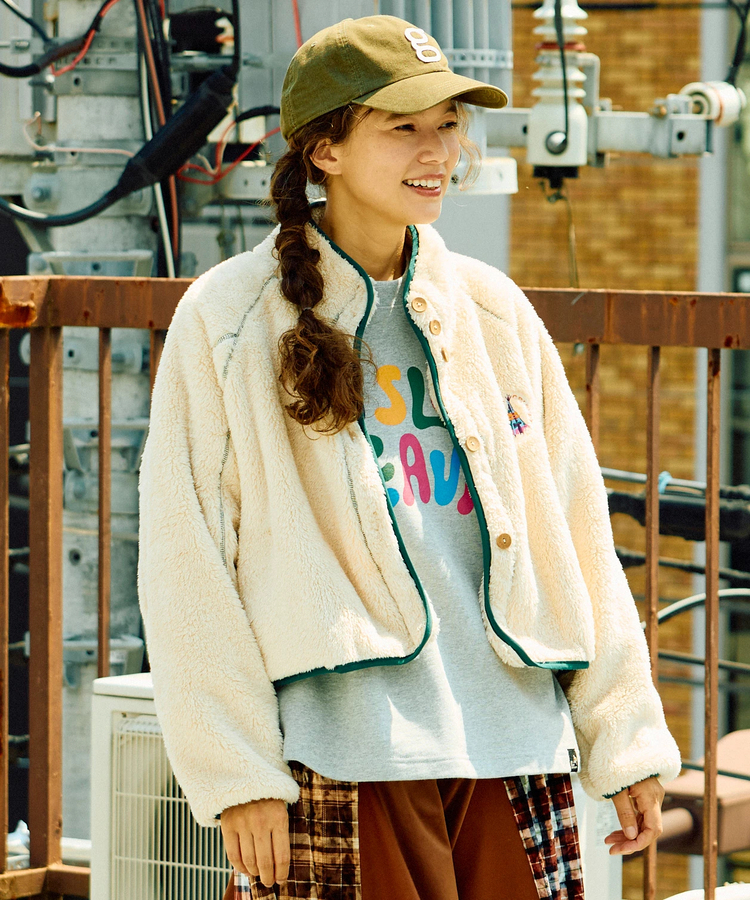 go slow caravan(ゴースローキャラバン) |ふわふわファーフリーススタンドジャケット (WOMENS)