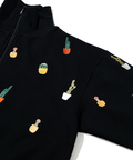 go slow caravan(ゴースローキャラバン) |裏起毛サボテン刺繍ハイネックZIPスウェット (WOMENS)