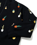 go slow caravan(ゴースローキャラバン) |裏起毛サボテン刺繍ハイネックZIPスウェット (WOMENS)